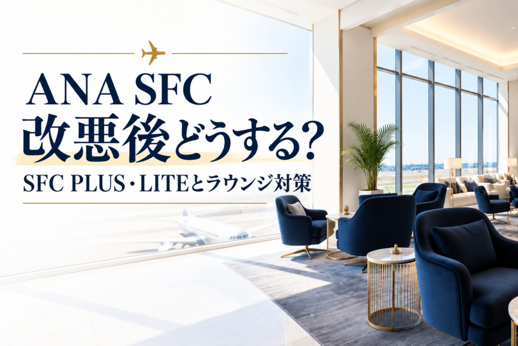 ANA SFC改悪後のSFC PLUS・LITEとラウンジ対策
