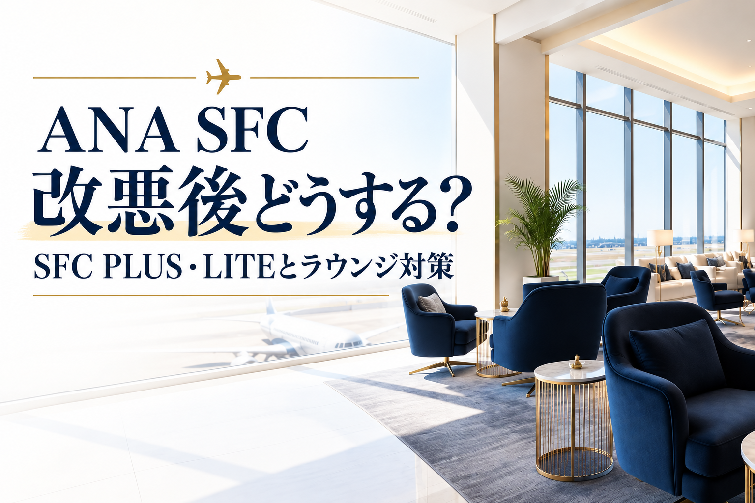 ANA SFC改悪後のSFC PLUS・LITEとラウンジ対策