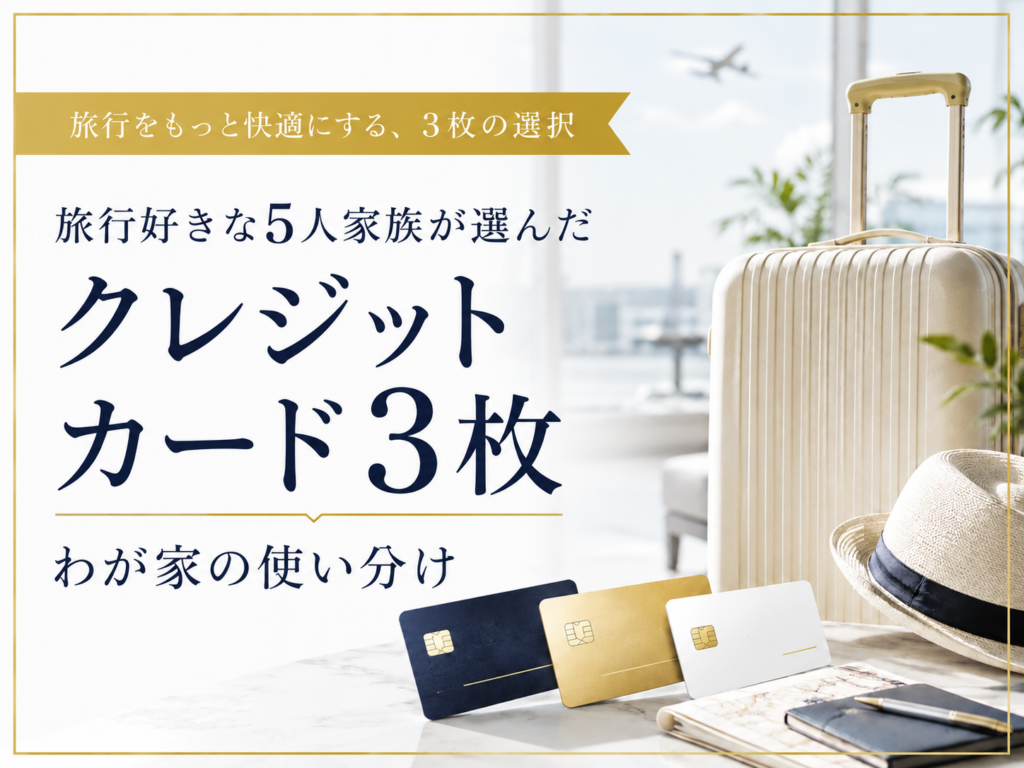 旅行好きな5人家族が選んだクレジットカード3枚の使い分け